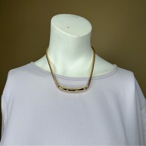 Alexis Bittar Snake Chain Choker Necklace W/ Starburst Crystal Accented Bar NWT
